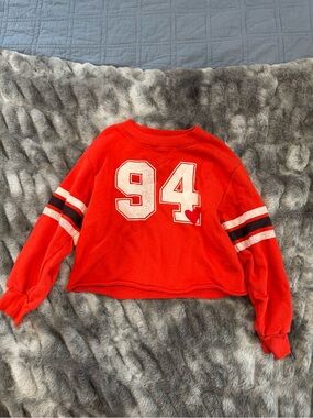 Gap Red '94 Cropped Pullover Sweater - Casual Girls Sweatshirt